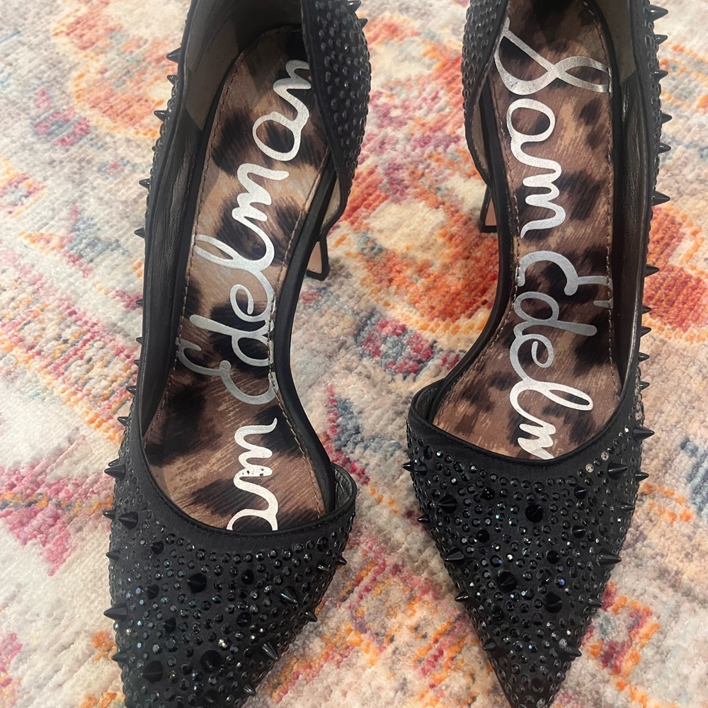 Sam Edelman Black Spiked Heels